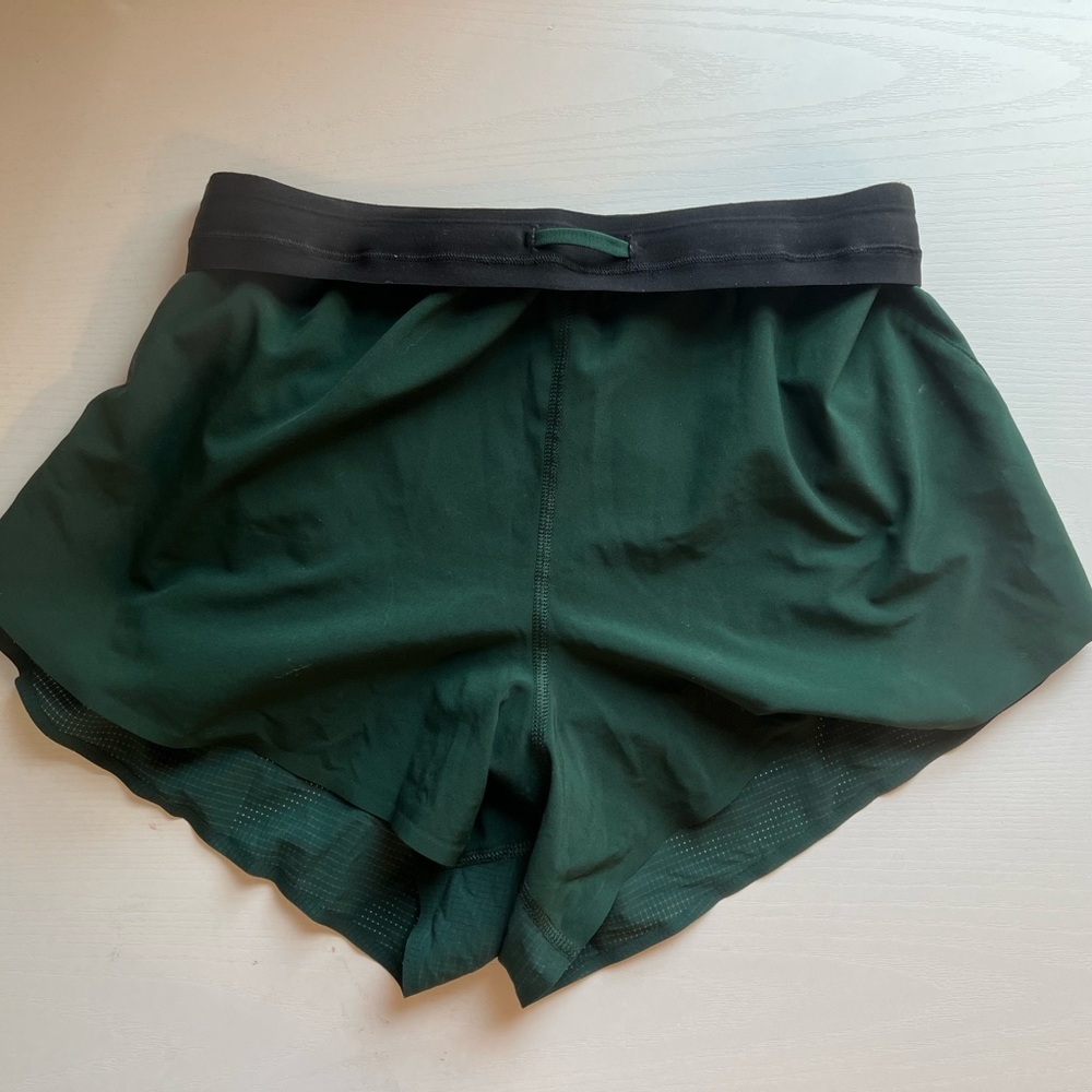 Athleta Interval Run Green Shorts XXS